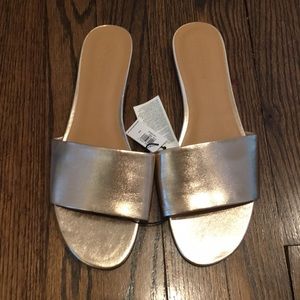 Banana republic rose gold slide sandal